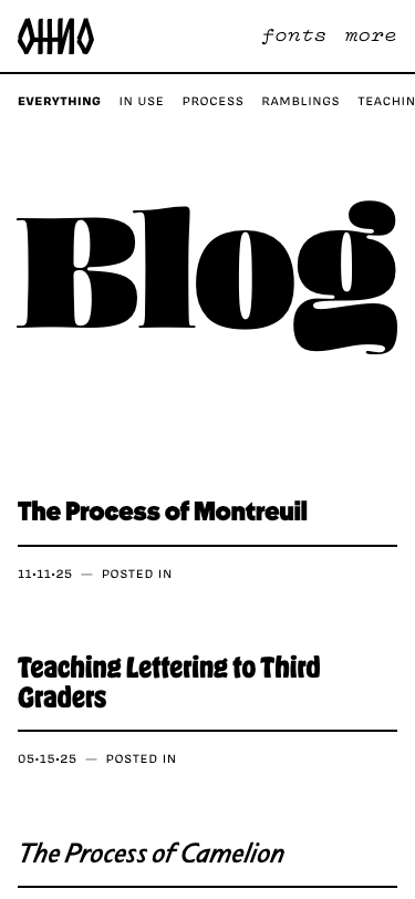 Ohnotype — Blog - mobile