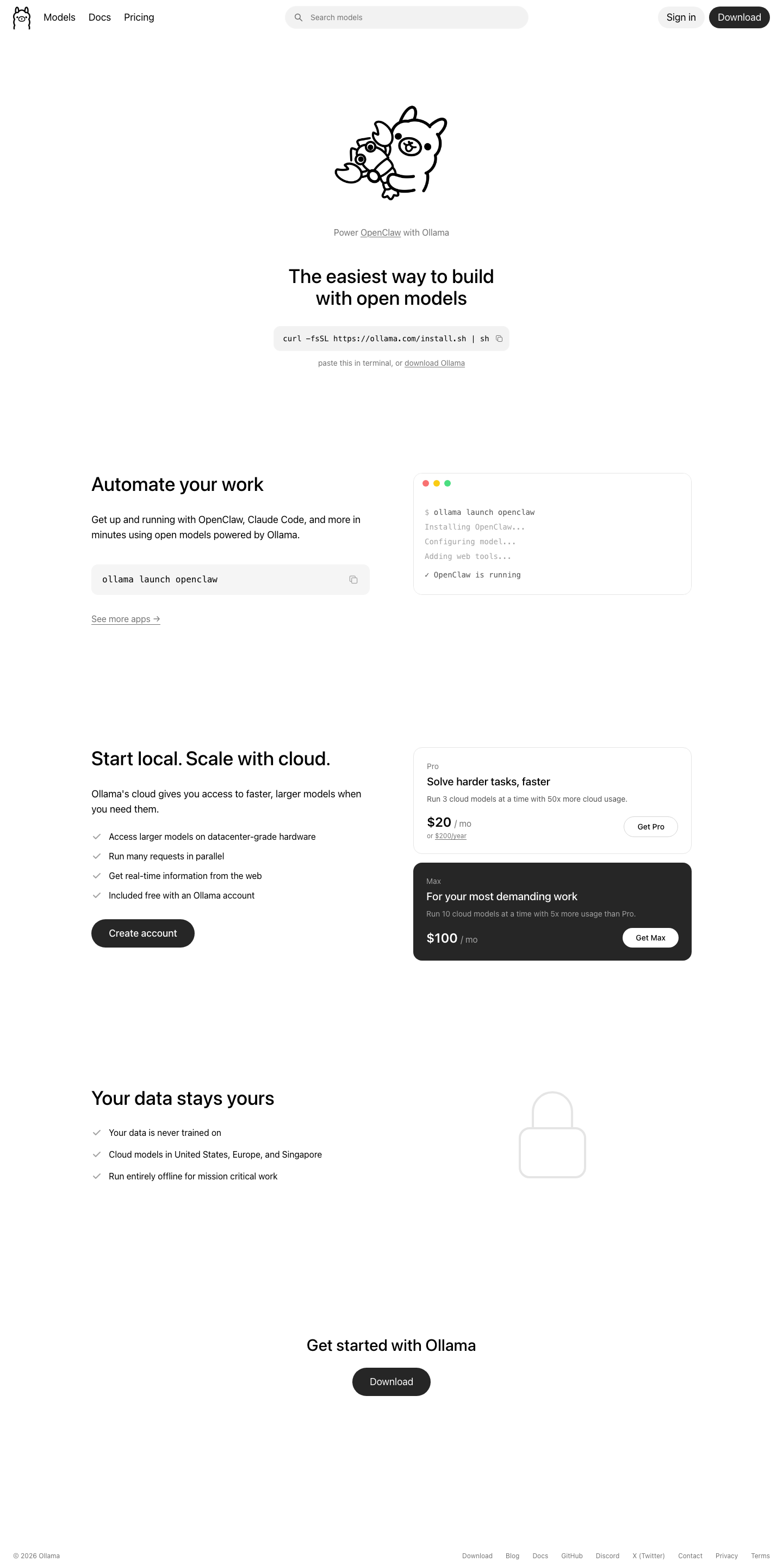 Ollama - full page scroll