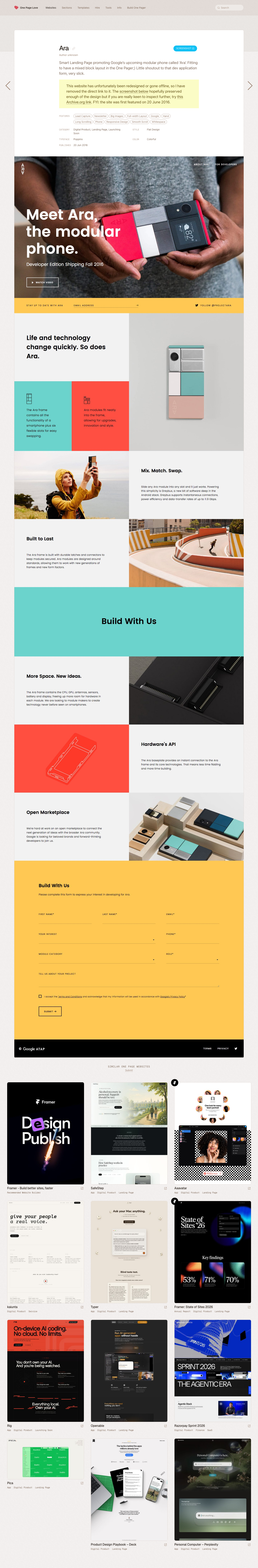 Onepagelove - full page scroll