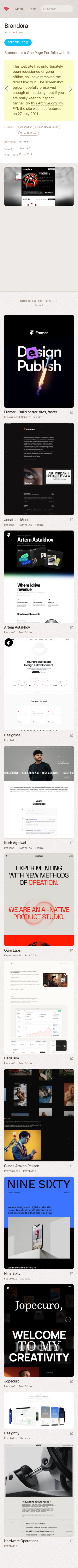 Onepagelove - mobile full page