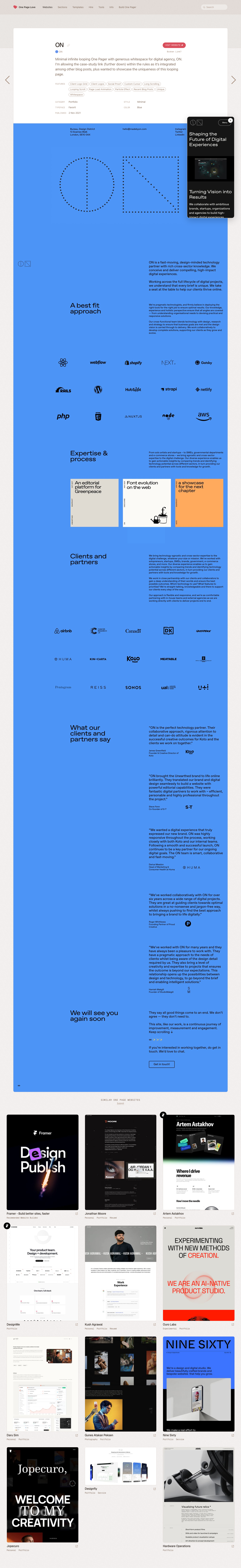Onepagelove - full page scroll