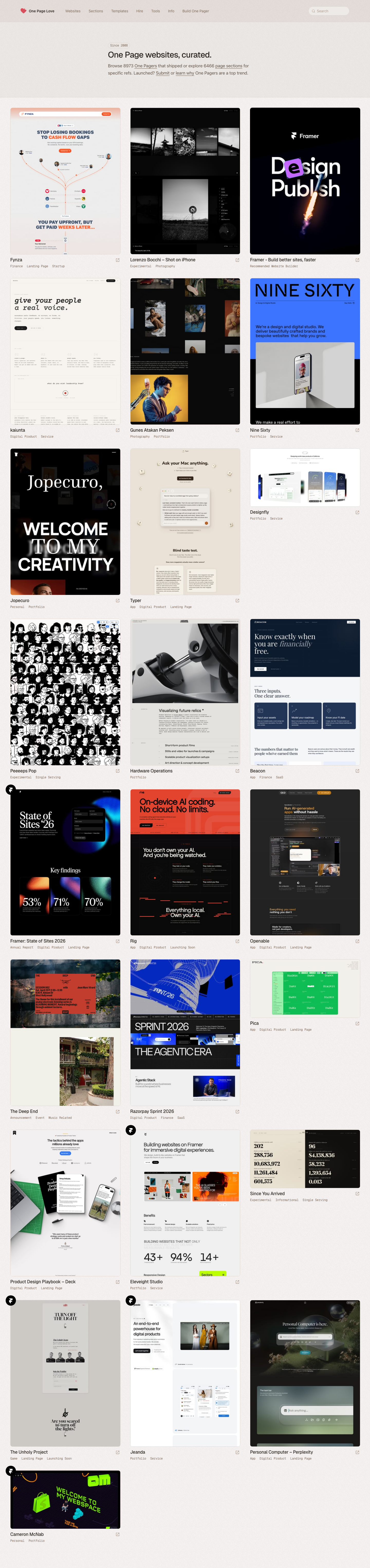 Onepagelove - full page scroll