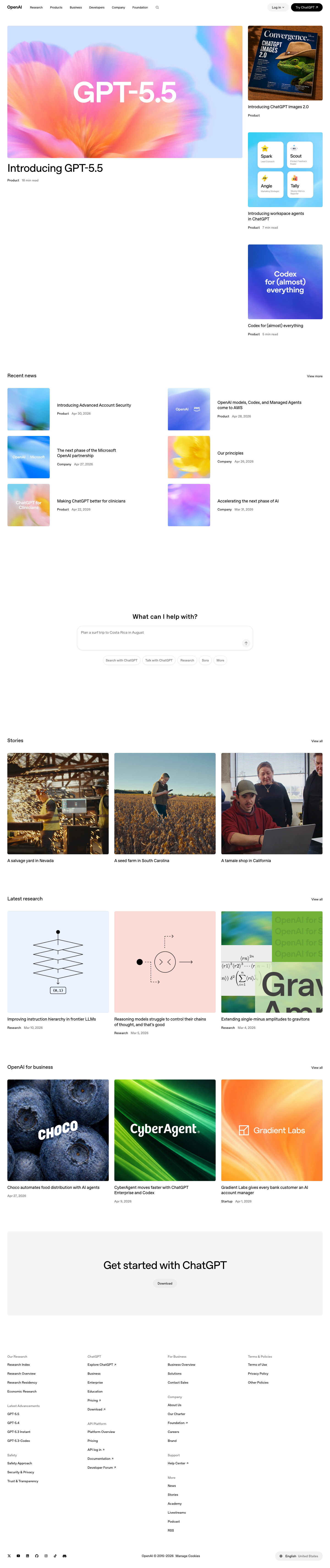 Openai - full page scroll