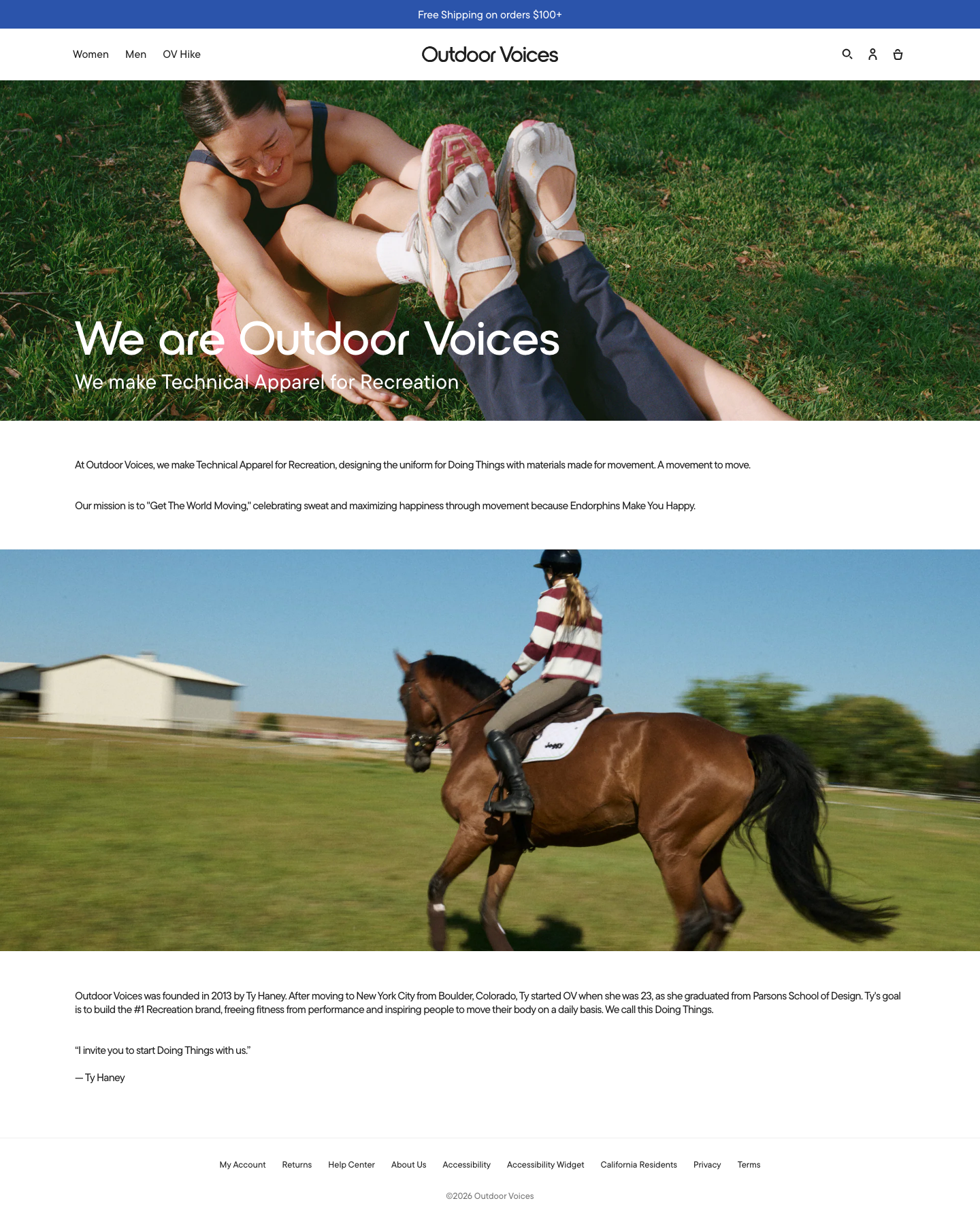 Outdoorvoices - full page scroll