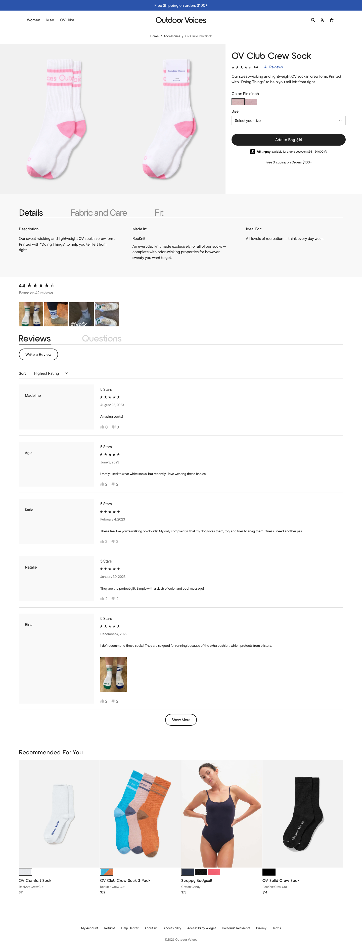 Outdoorvoices - full page scroll