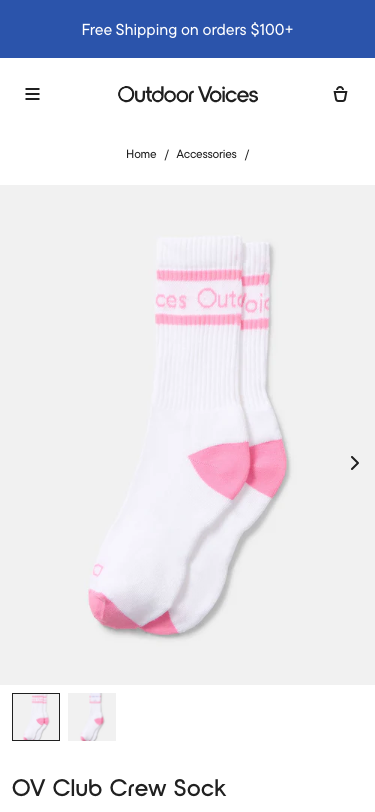 Outdoorvoices - mobile