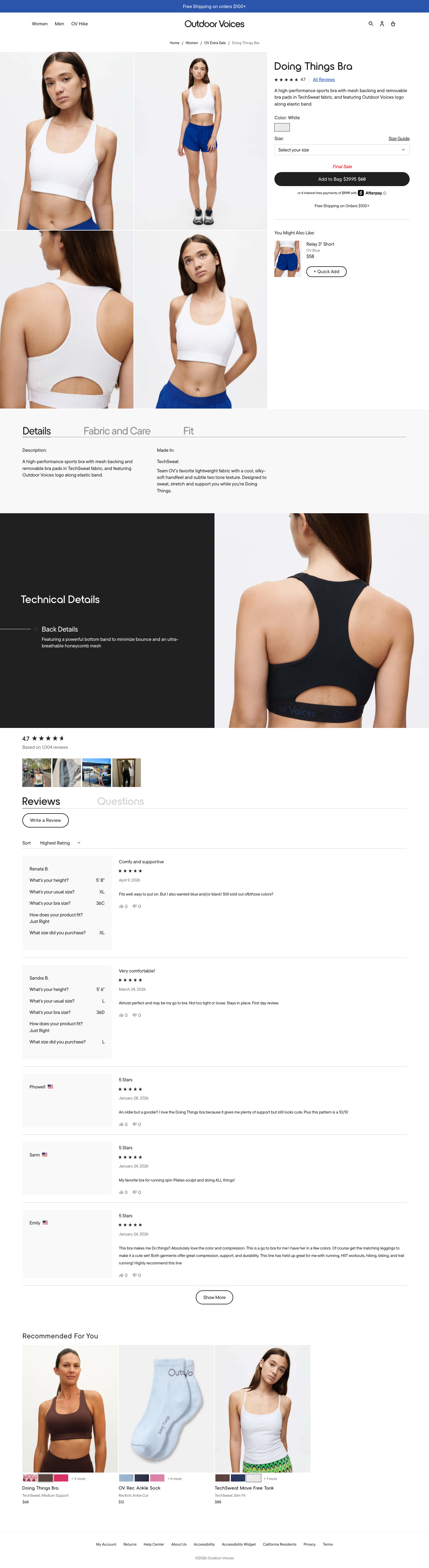 Outdoorvoices - full page scroll
