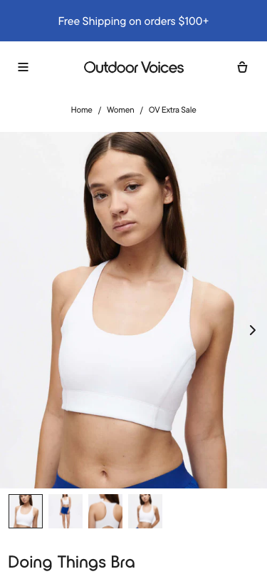 Outdoorvoices - mobile