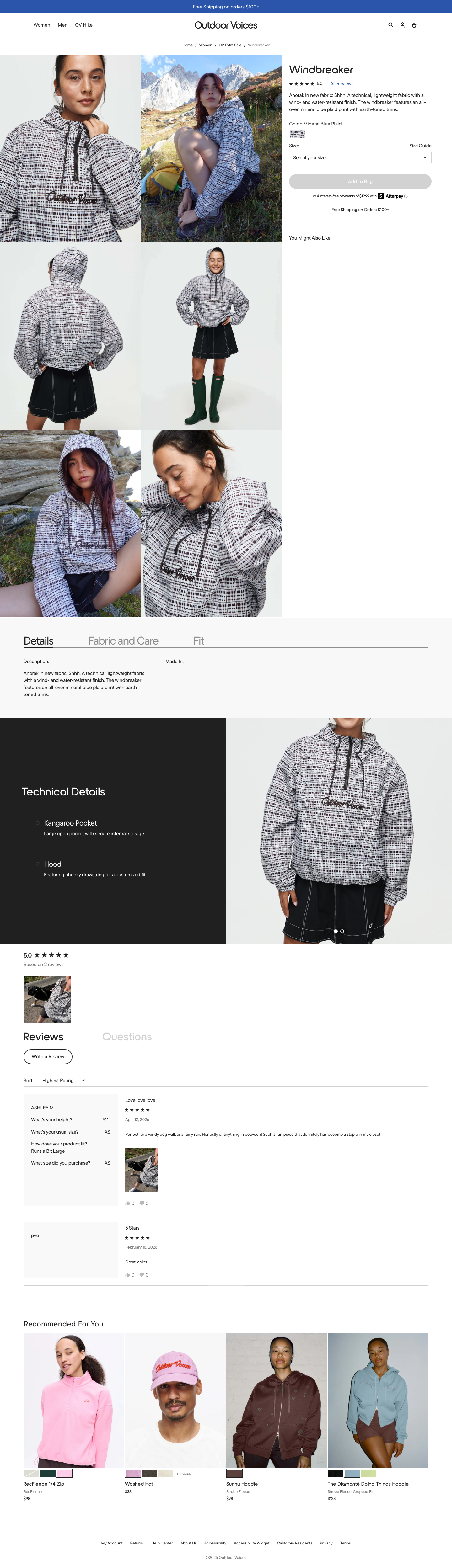 Outdoorvoices - full page scroll