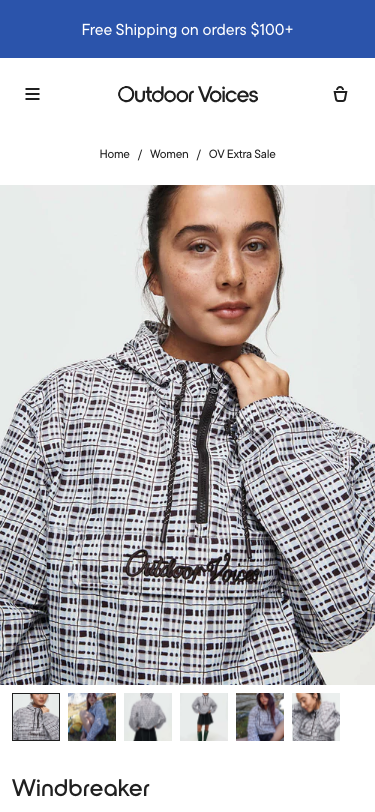 Outdoorvoices - mobile