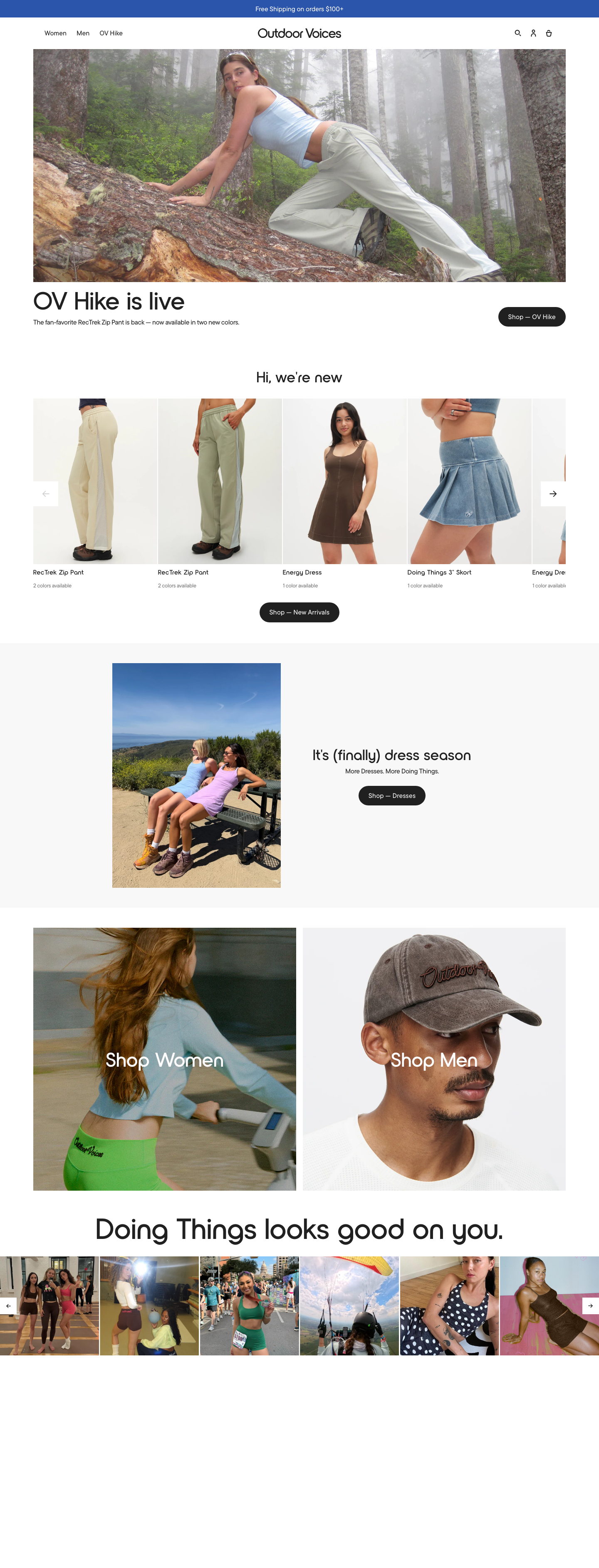 Outdoorvoices - full page scroll