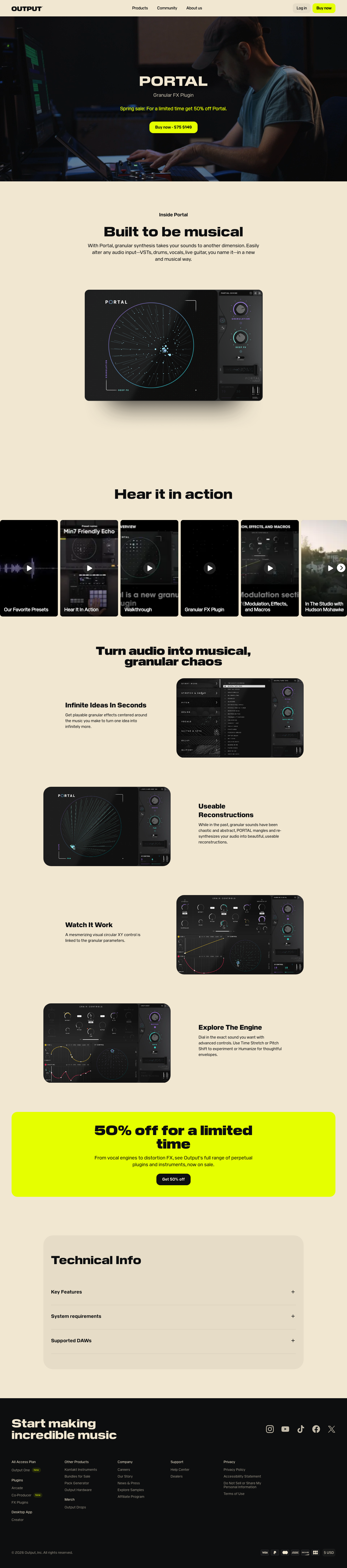 Output - full page scroll