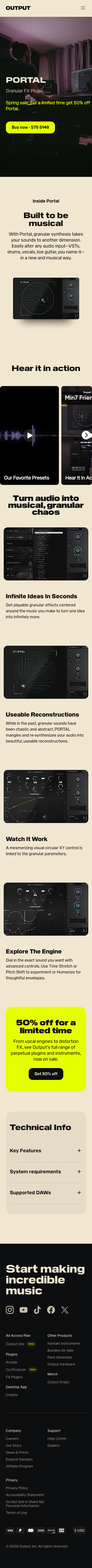 Output - mobile full page