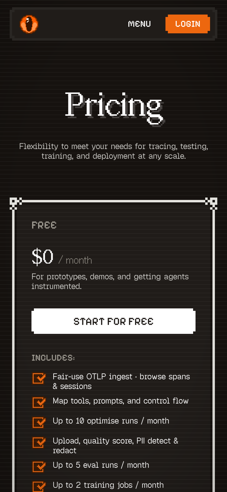 Overmind · Pricing - mobile