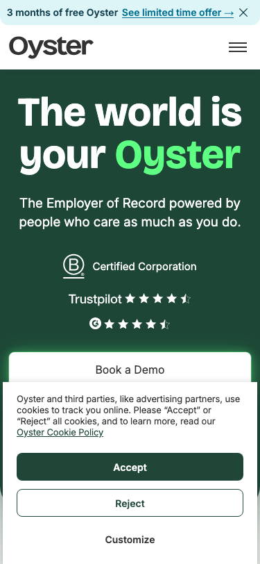 Oyster HR | Global Payroll & HR Software | Hire in +180 Countries - mobile