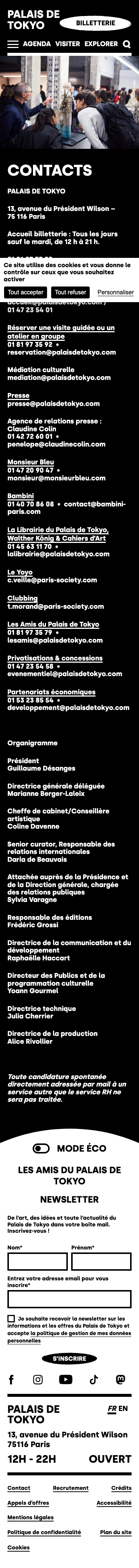 Palaisdetokyo - mobile full page