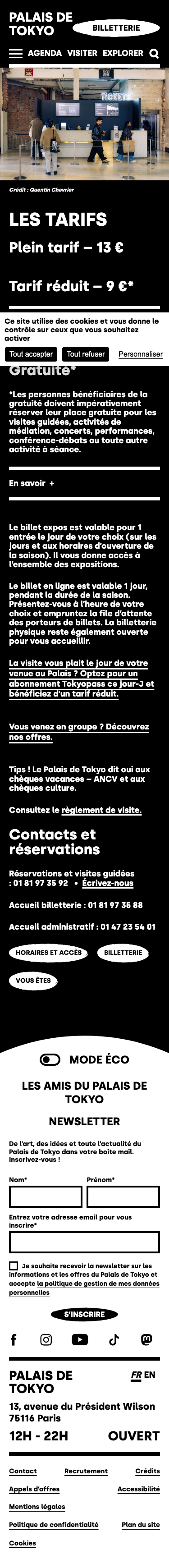 Palaisdetokyo - mobile full page