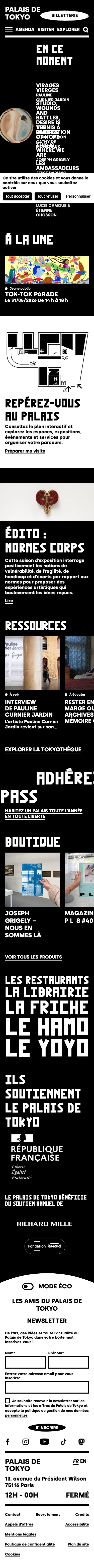Palaisdetokyo - mobile full page