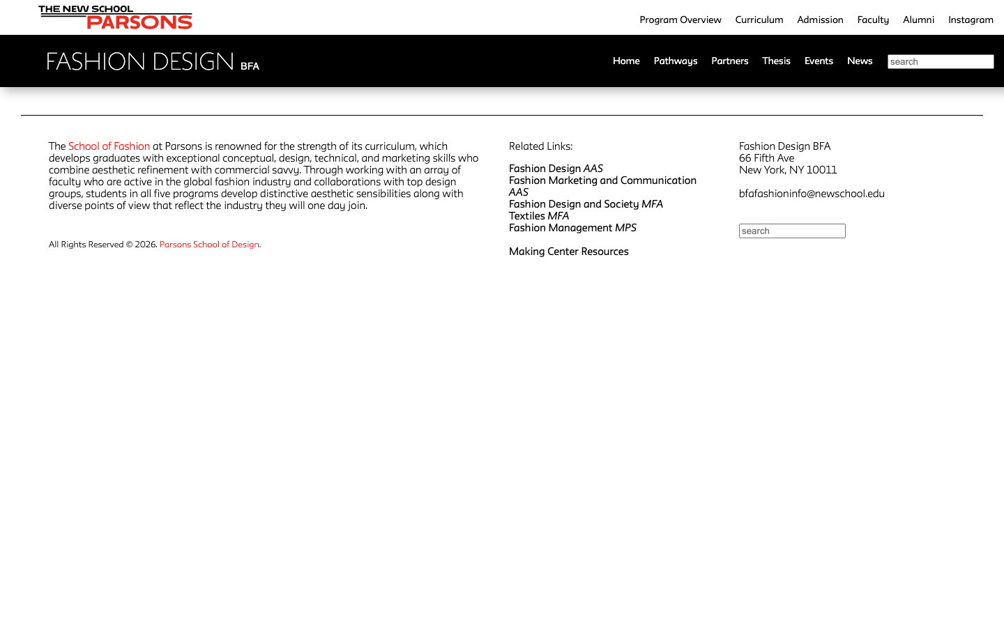 Parsons Edu - full page scroll