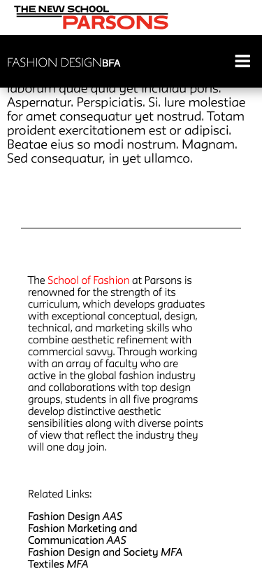 Parsons Edu - mobile
