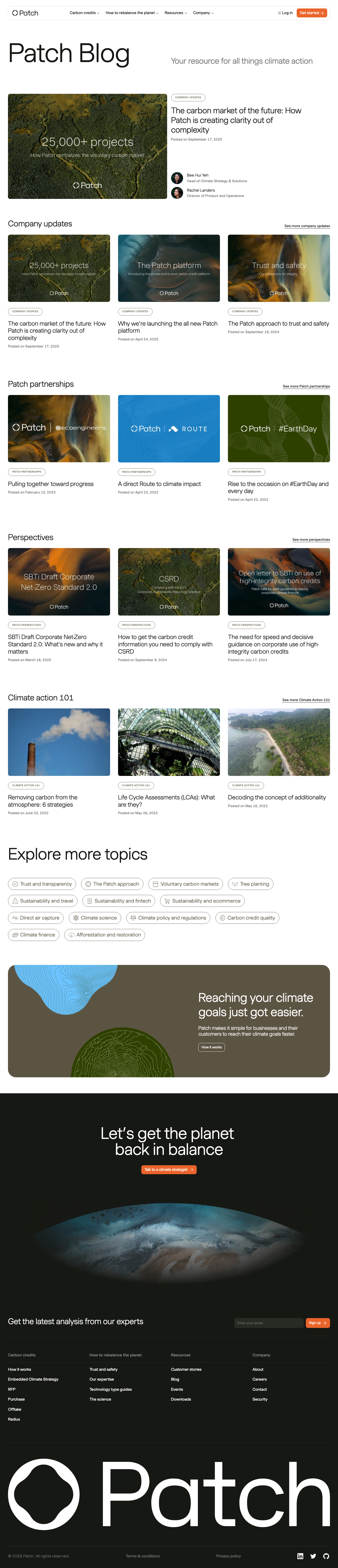 Patch — Blog - full page scroll