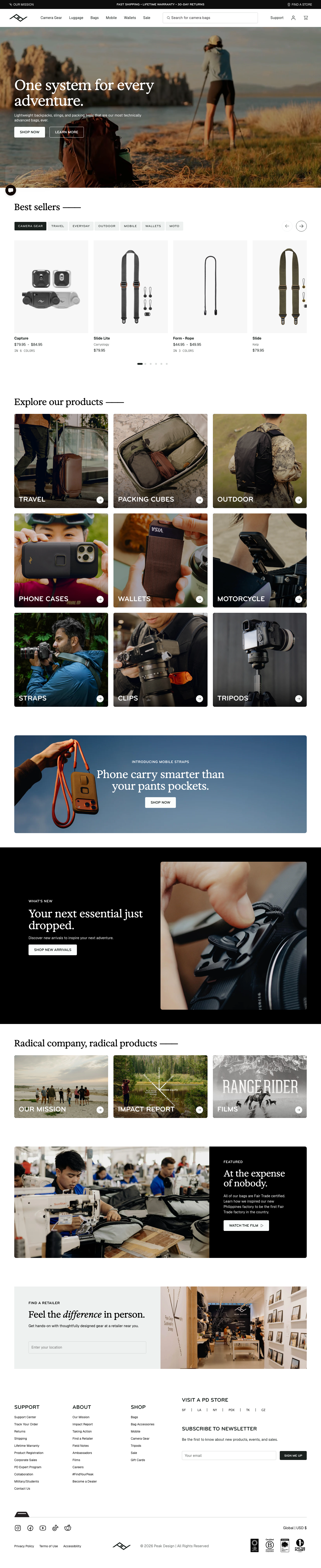 Peakdesign - full page scroll