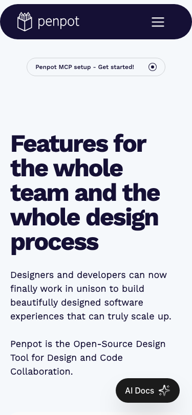 Penpot — Features - mobile