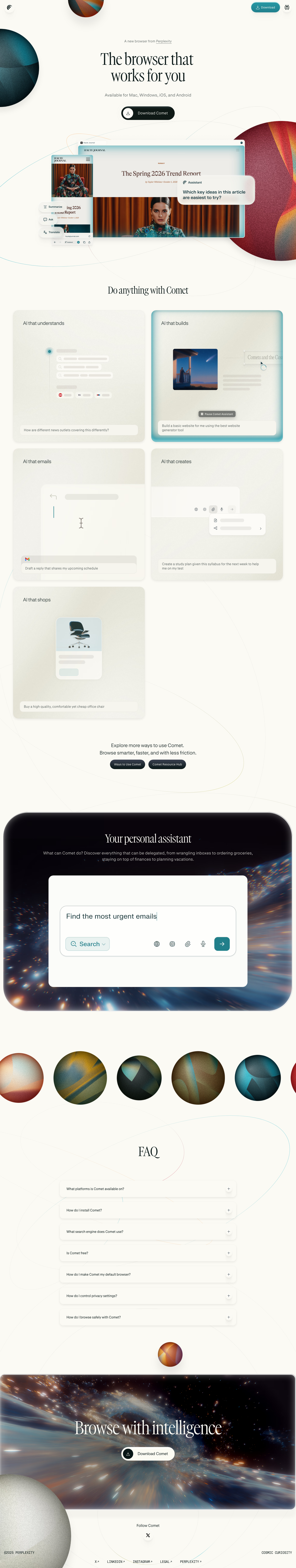 Perplexity - full page scroll