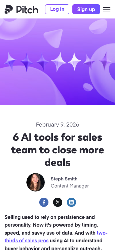 Pitch — Blog - mobile