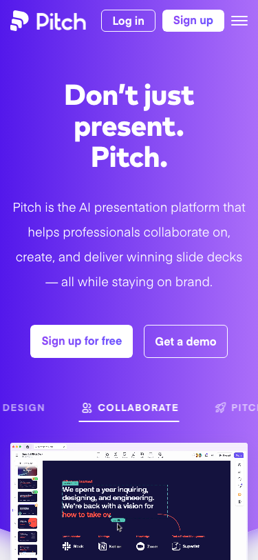 Pitch - mobile