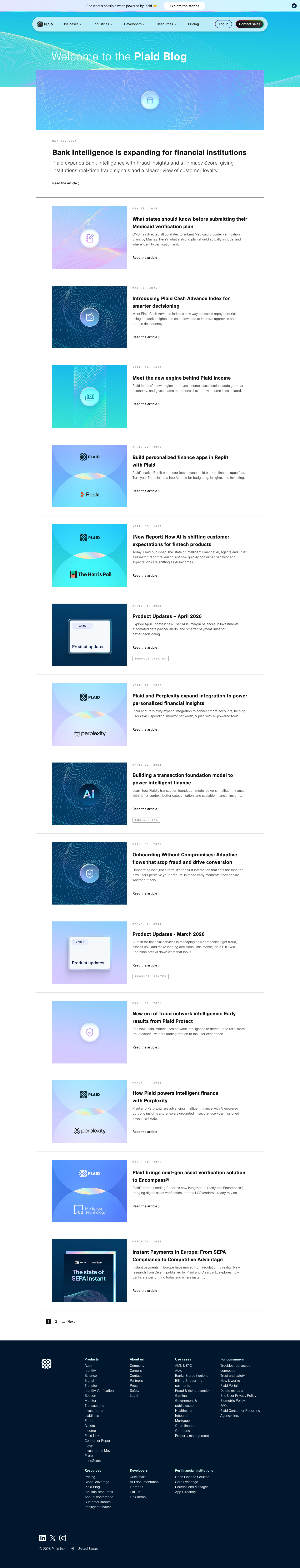 Plaid — Blog - full page scroll