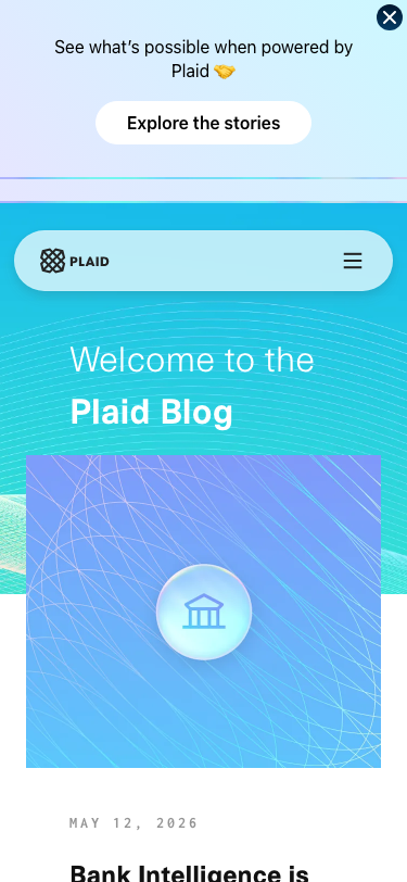 Plaid — Blog - mobile