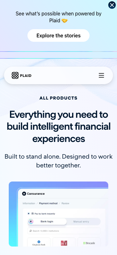 Plaid - mobile