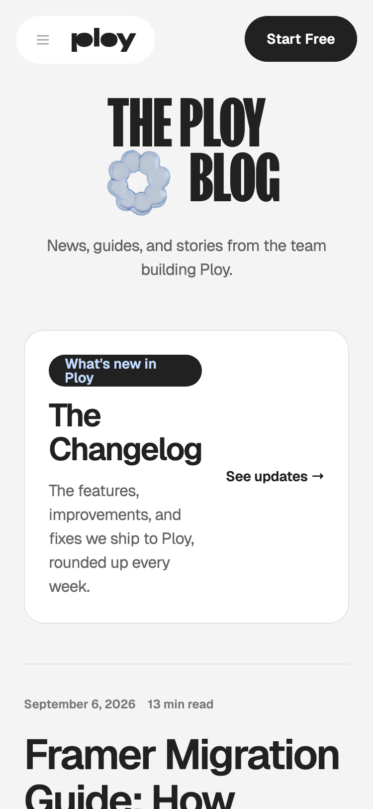 Ploy · Blog - mobile