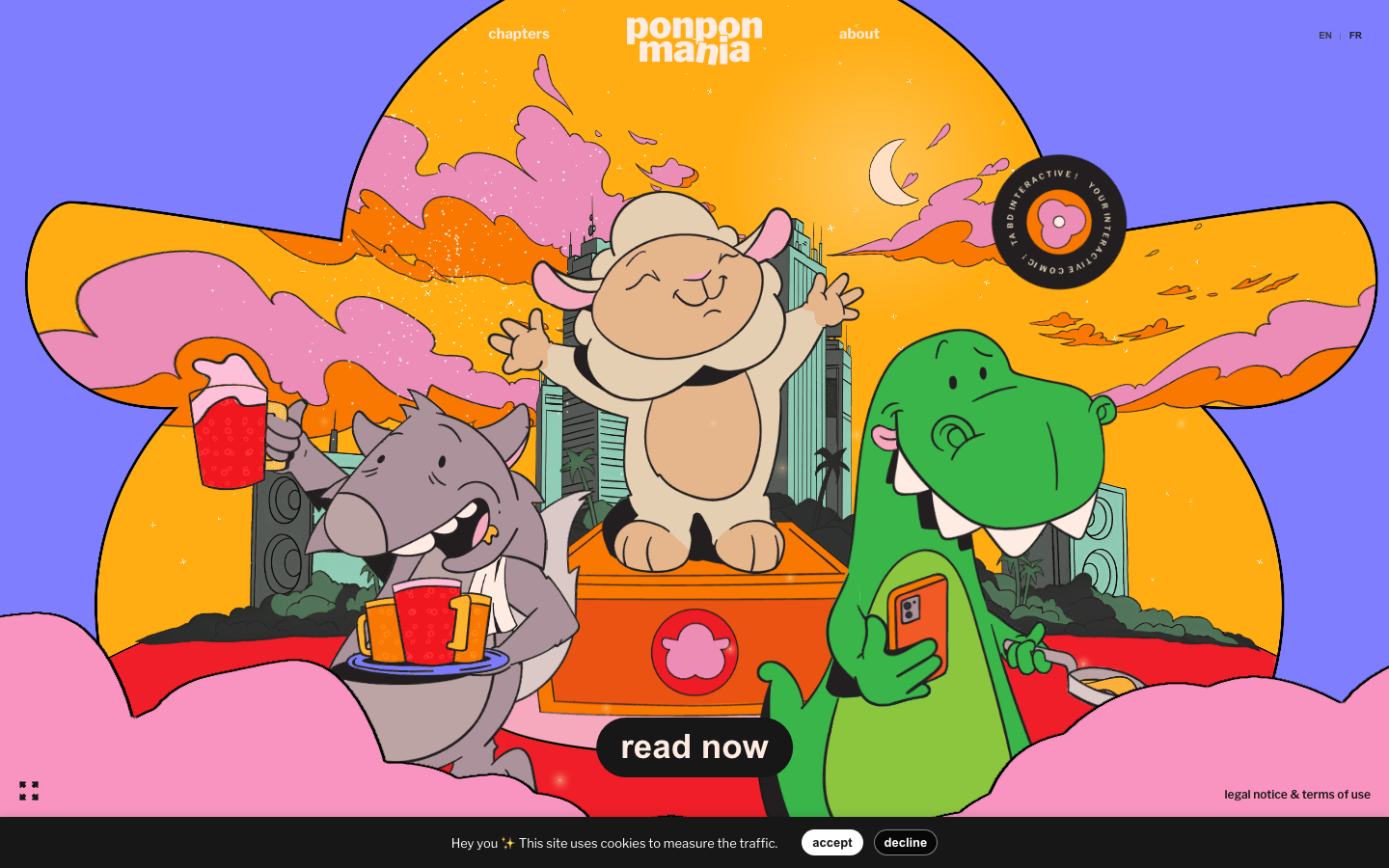 Ponpon Mania - Interactive Comic - full page scroll