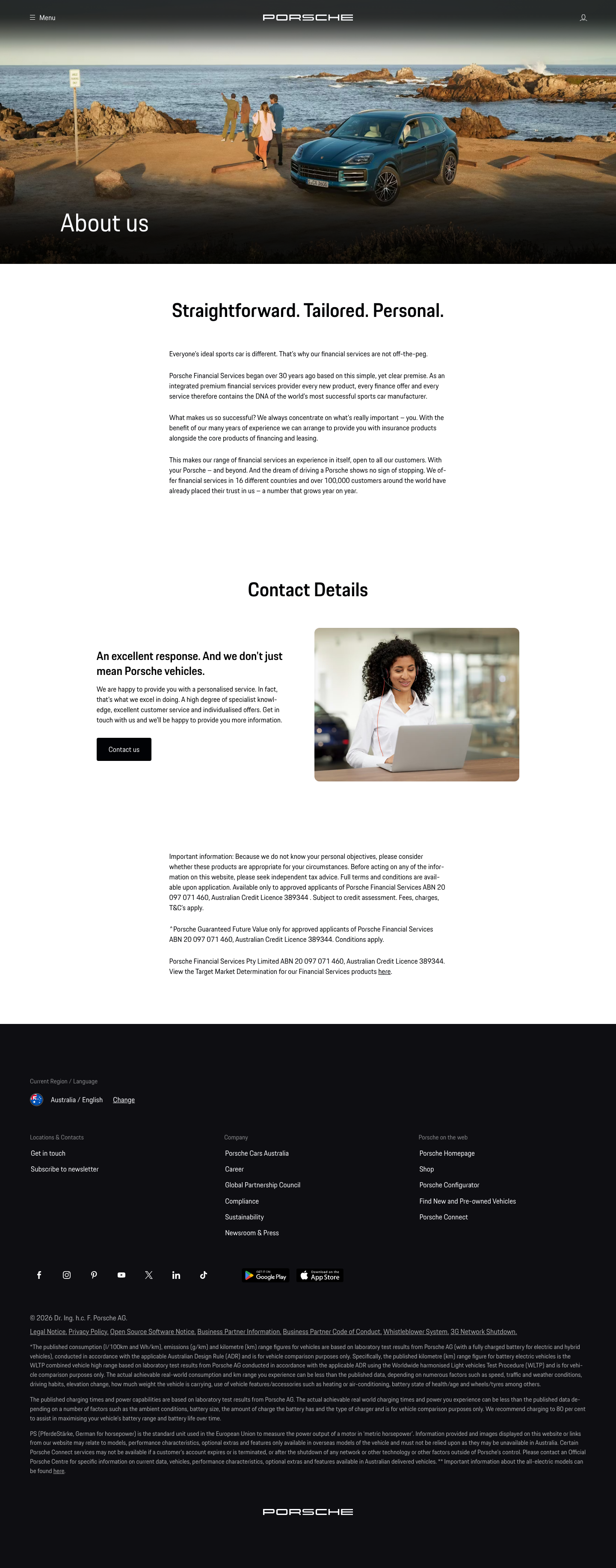 Porsche - full page scroll