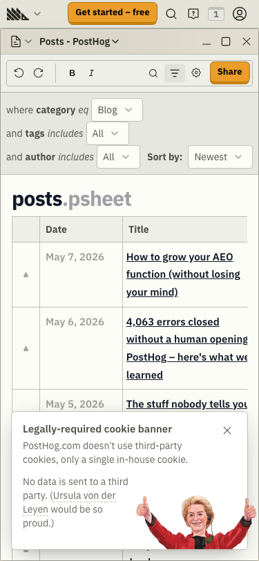 Posthog — Blog - mobile