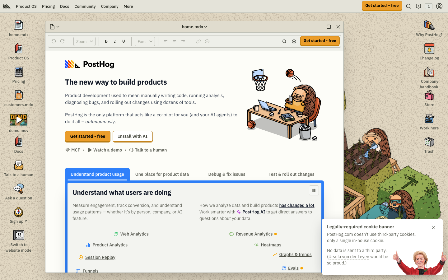 Posthog - full page scroll
