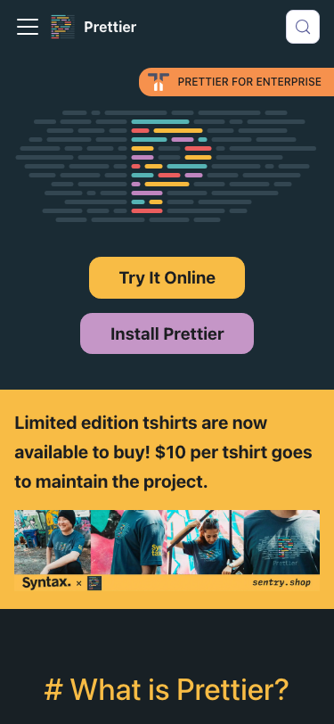Prettier - mobile