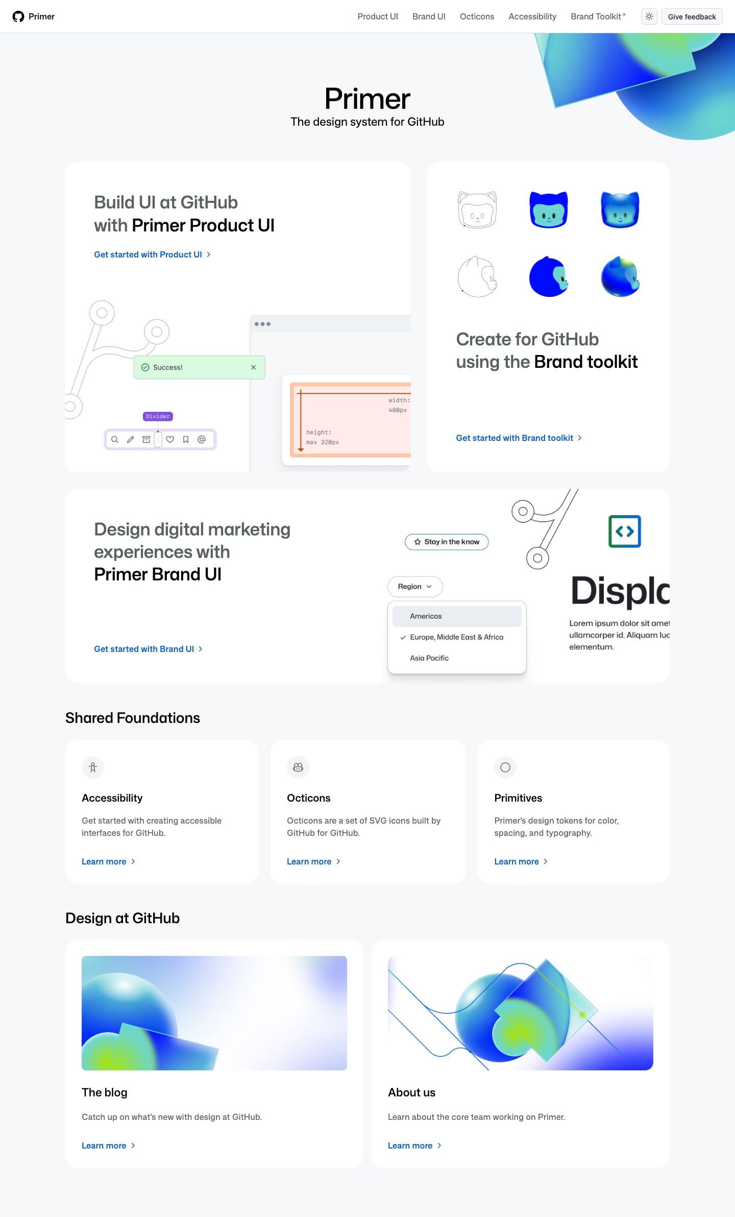 Primer Style - full page scroll