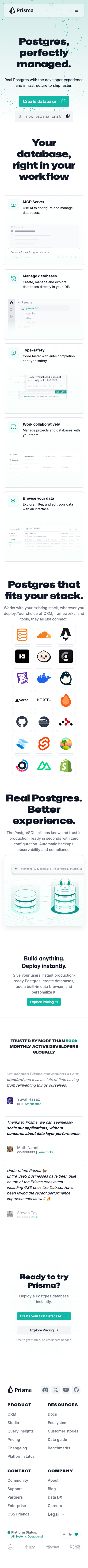 Prisma - mobile full page