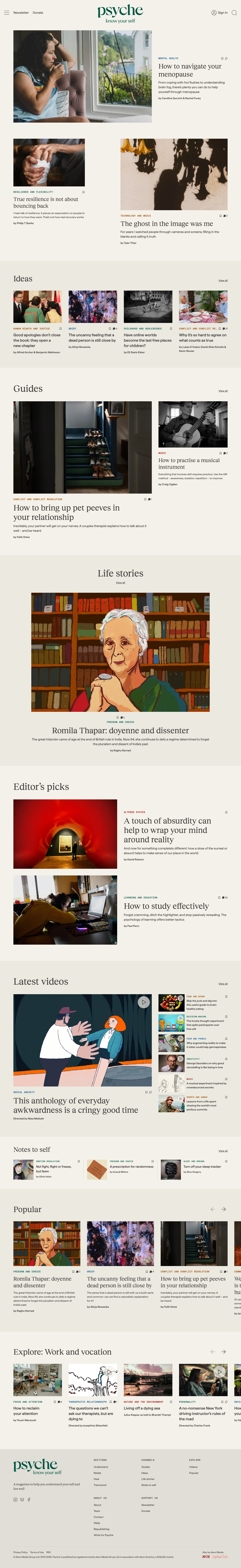Psyche - full page scroll