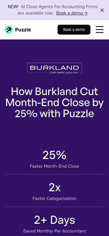 How Burkland Uses Puzzle | Startup Case Study - mobile