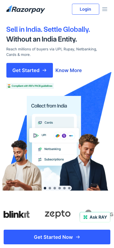 Razorpay - Best Payment Solution for Online Payments India - mobile