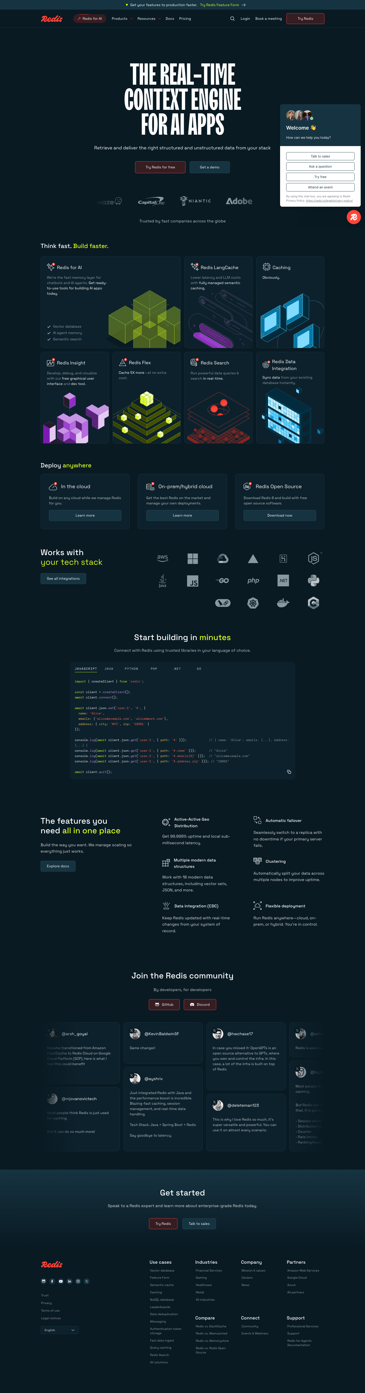 Redis - full page scroll