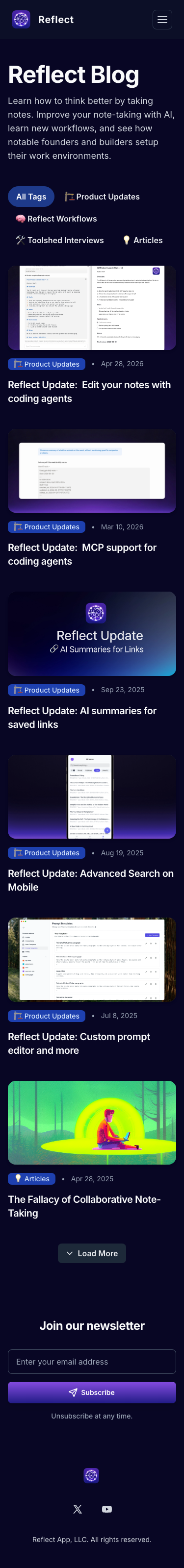 Reflect — Blog - mobile full page