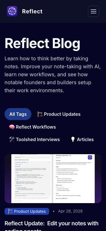 Reflect — Blog - mobile