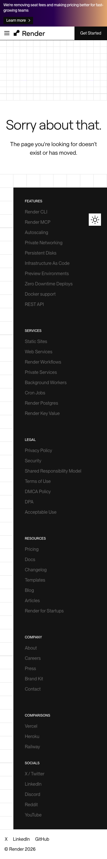 Render - mobile full page