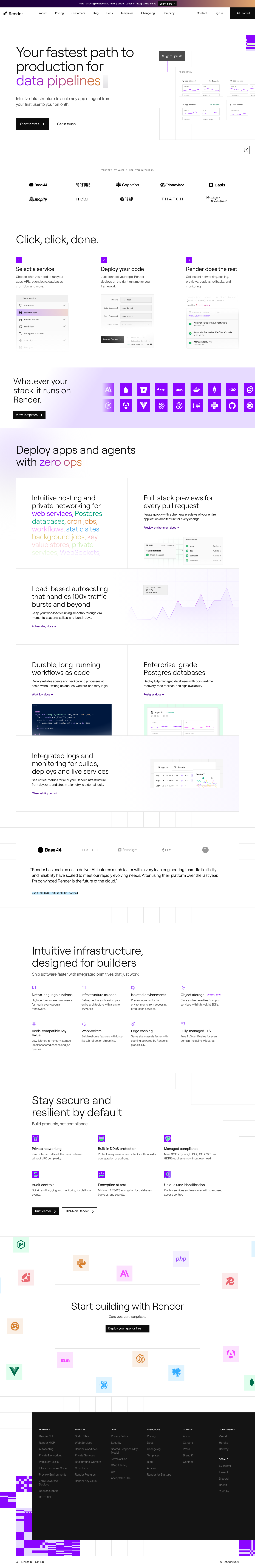 Render - full page scroll