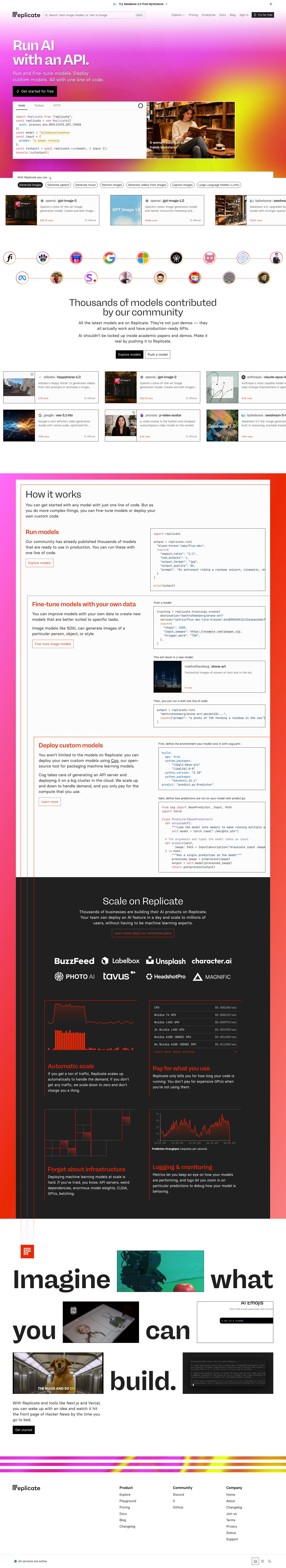 Replicate - full page scroll